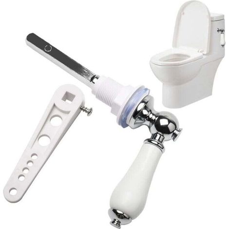 Poignée Chasse D Eau - Céramique - Levier Style Victorien - Pour Réservoir De Toilette - Kit De Remplacement 1 Pièce (1/3)