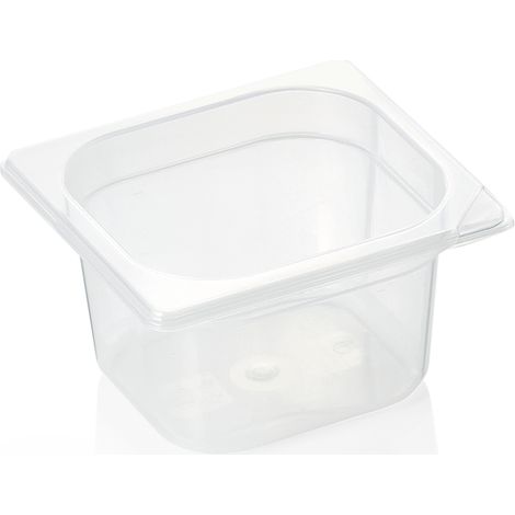 Bac GN 1/6 polypropylène H 100 mm 1,5 ltr transparent GN 89 - Was Germany