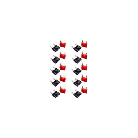 20 conectores de audio tipo banana chapados en oro (conectores banana dobles) - Crezuo