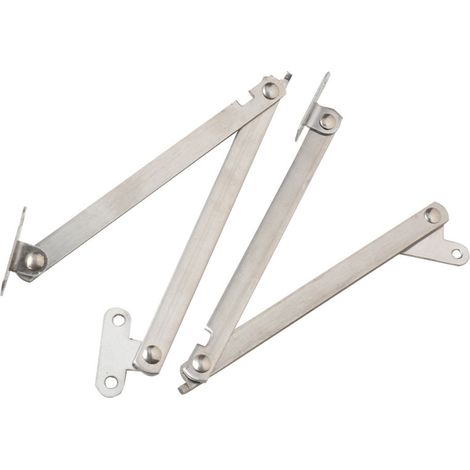 Charnière Pliante - Acier Froid Nickelé - Angle Réglable 0 À 180° - Pour Meubles Portes Couvercles - Lot De 2 (1/5)