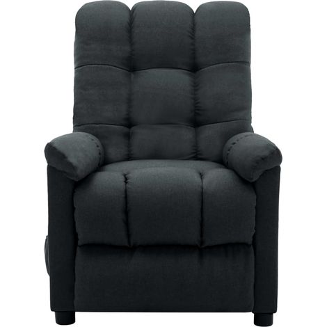 Fauteuil de massage inclinable électrique Gris foncé Tissu 10 (1/5)