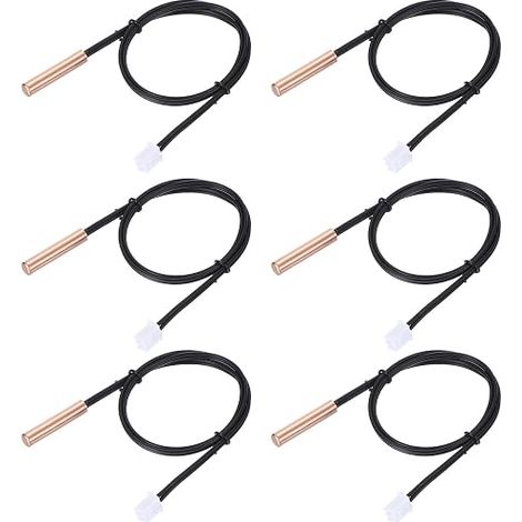 6 Pcs 100K NTC Capteur de Température 15.7 Pouce 1% 3950 (1/5)