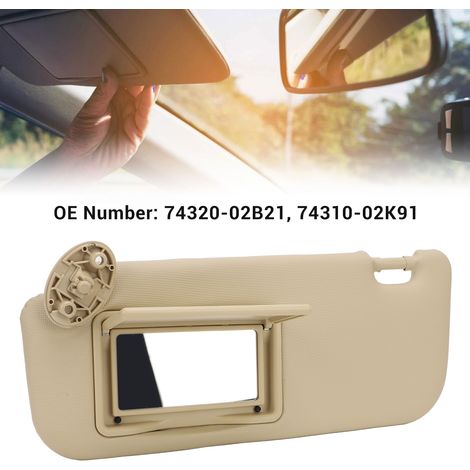 Cachette Soleil avec Glace de Maquillage 74320‑02B21 (Beige, Conducteur) - Sécurité et Protection Solaire Élevées (1/5)
