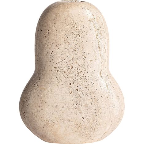 Vase contemporain en marbre crème - Marbre couleur crème naturelle (1/2)