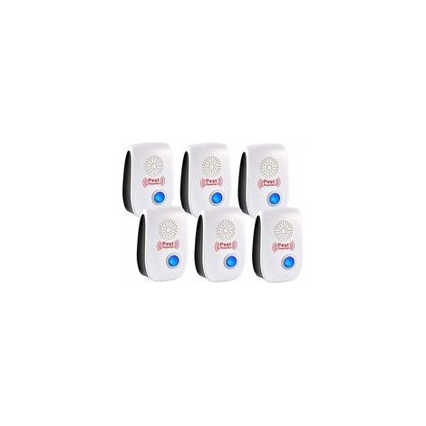 Répulsif antiparasitaire à ultrasons, 6 pcs répulsifs électroniques antiparasitaires intérieur anti-moustiques Pièges antiparasitaires pour moustiques, fourmis et puces Répulsif antiparasitaire (1/5)