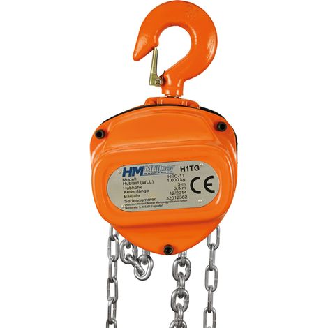 HM Müllner Handkettenzug - Seilzug - Flaschenzug - 1 t - 1 Tonne