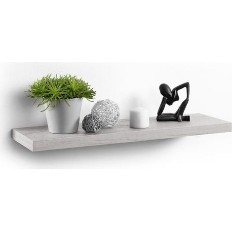 Étagère Murale Design "Flottante" 75cm Chêne Blanchi (1/2)