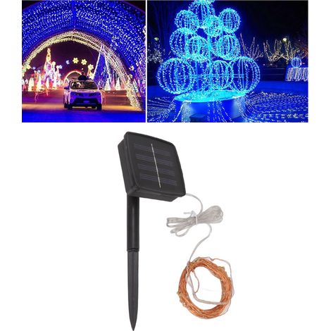 Solarbetriebene LED-Lichterketten für Weihnachten und die Feiertage, wasserdichte Gartenbeleuchtung, dekorative Gartenbeleuchtung, Solar-Lichterketten aus Kupferdraht (1/5)