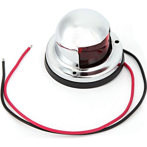 Feu de navigation LED rouge 12V en acier inoxydable pour bateau, yacht, voilier, signalisation marine (1/5)
