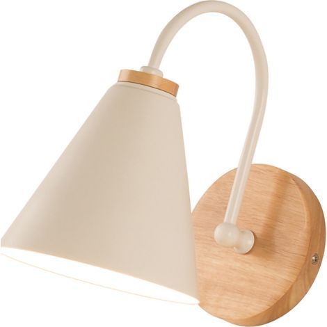 Lumière couloir moderne, lampe murale chambre courbe, design scandinave salon intérieur couloir bureau fond, blanc (sans ampoule). (1/3)