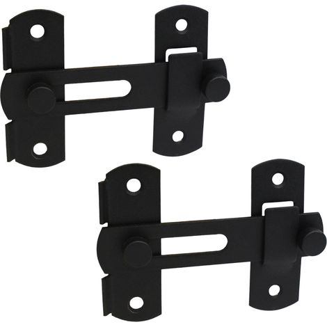 Verrou Pour Porte Coulissante - Acier Inoxydable - Pour Portes Intérieures Extérieures Animaux Chambres Garage - Lot De 2 (1/5)