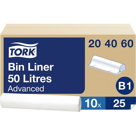 [NEUWERTIG] B-Ware Tork 204060 Müllsack 50 L Müllbeutel Abfallsack Abfallbeutel Rolle Transparent