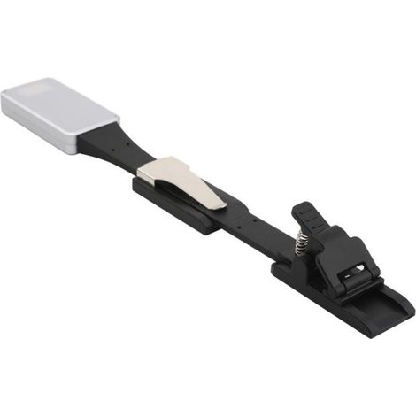 Lampe de lecture LED rechargeable à pince avec marque-page flexible et double pince, respectueuse des yeux,veilleuse (1/5)
