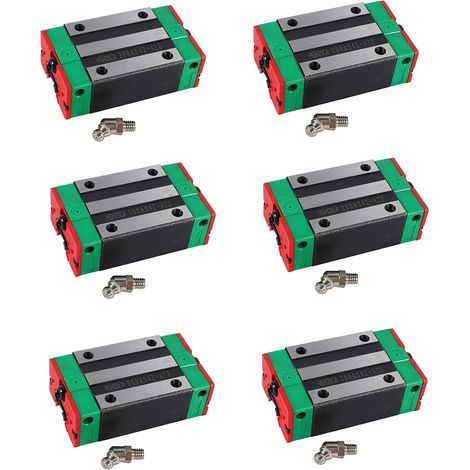 6X HGH20CA 20MM Bloc de Guidage En Acier Linéaire pour ÉQuipement de Fabrication de Pièces de Machines-Outils CNC (1/5)