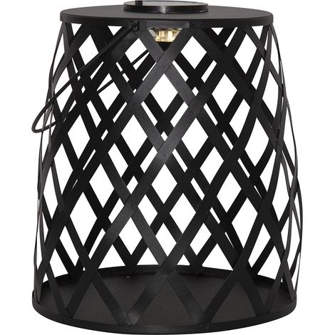 Star LED-Solar-Laterne 'Calabria', Metall, ca.26x28 cm, Schwarz (1/4)