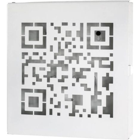 Boîte à Clés Métal "QR Code" 24cm Blanc (1/2)