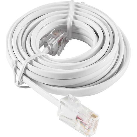 Câble d'extension téléphonique modulaire Internet RJ11 6P4C vers RJ45 8P4C de 3 mètres (1/4)