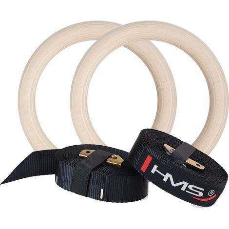 Anneaux de gymnastique en bois TX07 avec mesure HMS (1/5)