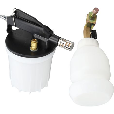 Kit de Purge de Frein Pneumatique 16 Pièces, Extracteur de Liquide de Frein 2L avec Bouteille de Remplissage 1L, Pression 2,75 à 11,6 Bar, Universel pour Véhicules (1/5)