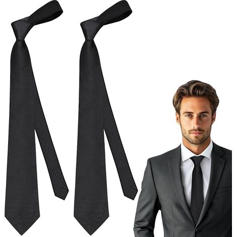 Zwei Herrenkrawatten, klassisch schmal geschnitten, 6 cm breit, einfarbig, strapazierfähig, elegant und vielseitig, geeignet für Hochzeiten, Geschäftstreffen, Partys, Arbeit und formelle Anlässe. (1/5)