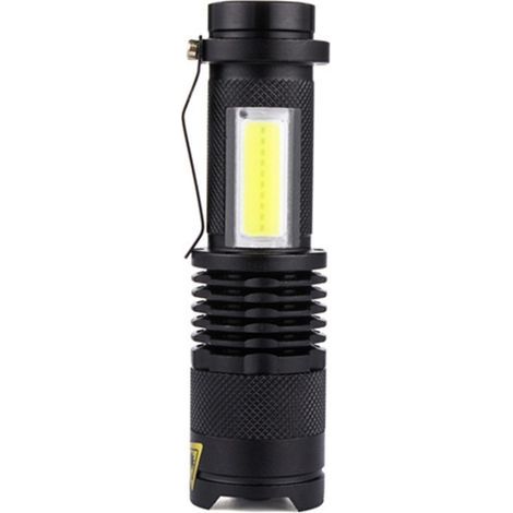 Mini USB-C rechargeable LED flashlight, zoomable, 3 lighting modes, portable flashlight for camping, hiking, emergencies, running, cycling [Energy Class A] (1/4)