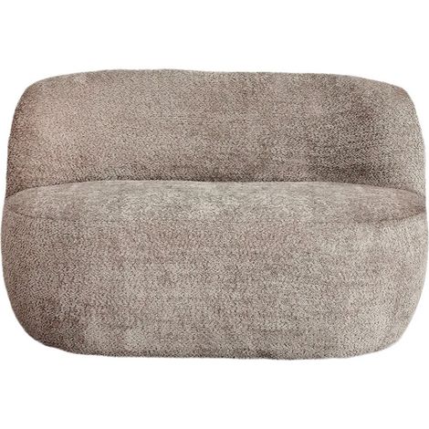 Banquette 2 places en tissu bouclette - Taupe - Mo (1/5)