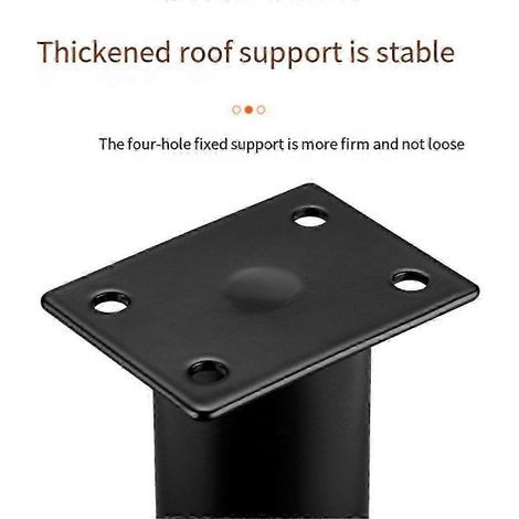 Pieds de support réglables en hauteur (4 pièces) avec vis, pour cadres de lit/sommiers, hauteur 8 à 12 cm, noir (1/5)