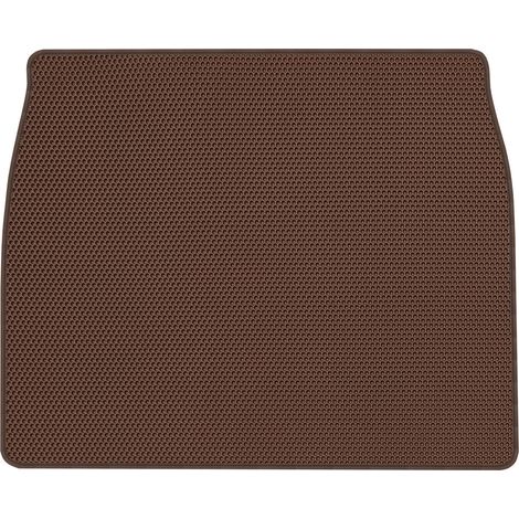 Tapis de coffre en EVA pour Peugeot 308 I Cabriolet (2007-2013), motif nid d'abeille marron (1/5)