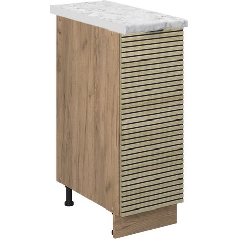 Meuble de cuisine Fame-Line, Panneau en chêne, 30cm , PT Marbre, Vicco (1/5)