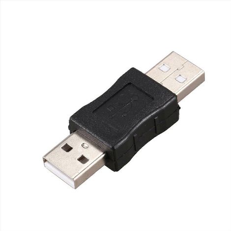 Schwarzer USB-A-Stecker-auf-Stecker-Adapter (1/5)