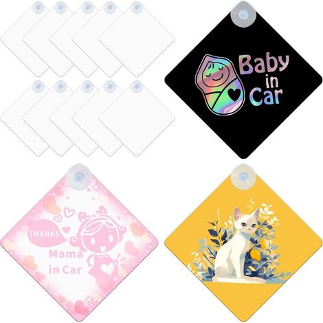 Lot de 10 plaques métalliques vierges de sublimation,panneau métallique vierge plaques métalliques vierges à sublimation en vrac avec ventouse,travaux de conception personnalisés (1/5)