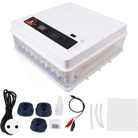 Incubateur automatique intelligent pour 64 œufs, volaille pigeon perroquet canard oie, retournement des œufs et ajout d'eau automatiques, prise UE 220V (1/5)