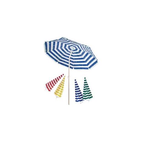 OMBRELLONE DA SPIAGGIA IN COTONE TONDO CM.200  colore bianco/blu    VETTE