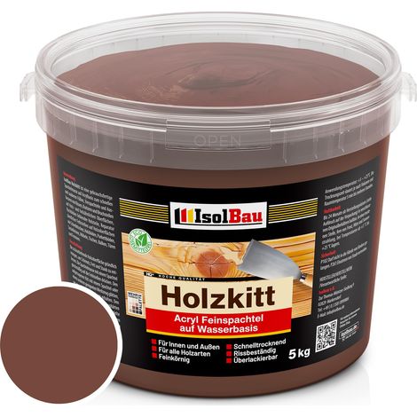 Holzkitt Spachtelmasse Holzspachtelmasse Innen Außen 5 kg Palisander ( Nr. 13 ) (1/5)
