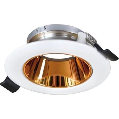 Portafaretto Orientabile Incasso Per Soffitto Supporto Faretto Bianco Oro Rosa (1/4)