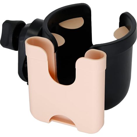 Portavasos Universal - Soporte Para Teléfono Integrado - Compatible Con Cochecitos, Bicicletas, Cintas De Correr Y Sillas De Ruedas - Diámetro De Barra 1,4-4,5 Cm - 1 Unidad (1/5)