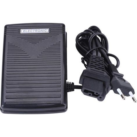 Universal foot pedal for sewing machines, 200-240V electrical connection, compatible with Singer and Juki (1/5)