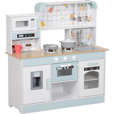 Cuisine jouet, Micro-ondes, Machine à glaçons, Machine à café, son et lumière, Cuisine de jeu de rôle imaginaire avec plaques