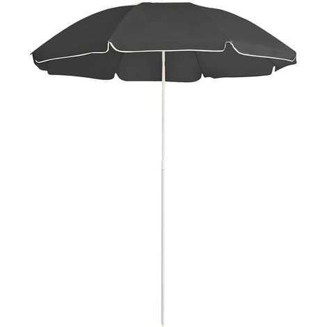 vidaXL Sombrilla de jardín con palo de acero antracita 180 cm (1/5)