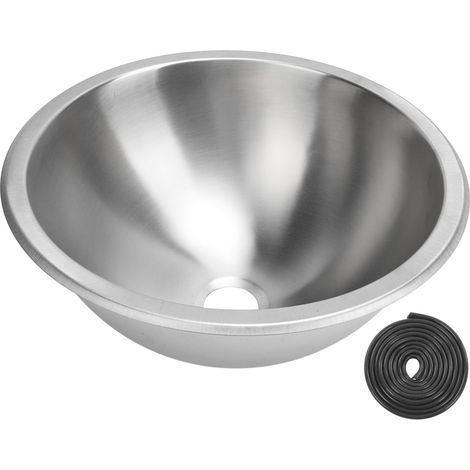 Rundes Edelstahlwaschbecken für Wohnmobile, 12 Zoll, mit integrierter Installation, für Boote, Wohnwagen, Wohnmobile, Küche, Badezimmer, Handwaschbecken.