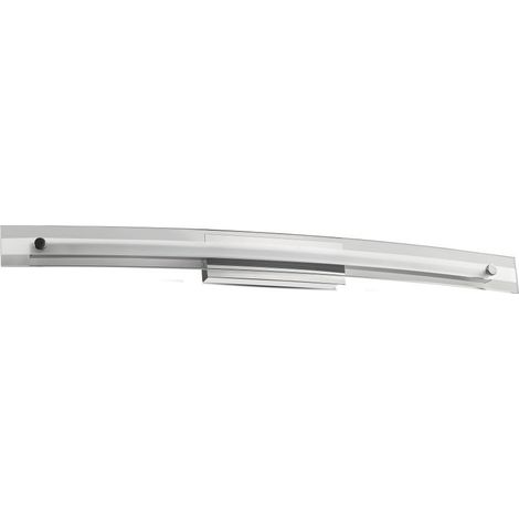 Lampe miroir LED V-TAC 18 W, chrome avec verre bombé, blanc naturel, IP20, L : 985 mm