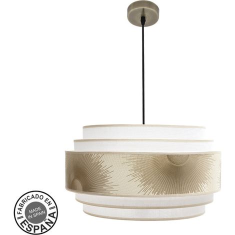 ABRILA AKUNADECOR Pendelleuchte 3 Lichter Nepal Gold 50 Cm