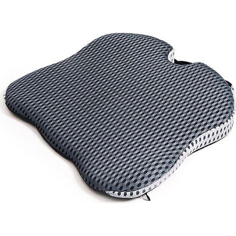 Cuscino conducente, Cuscino sedile adulto antiscivolo, Cuscino memory foam per auto, ufficio, casa, lavabile (Grigio) (1/5)