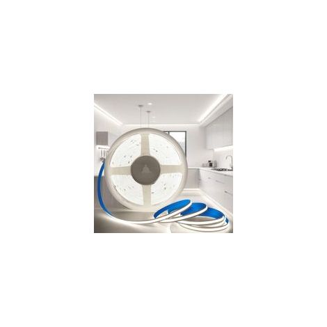 1 x 24V COB-LED-Streifen, Kaltweiß 6000K, 5 m, 320 LEDs/m, 8 mm Breite, CRI 90, kürzbar, für den Innenbereich (1/5)