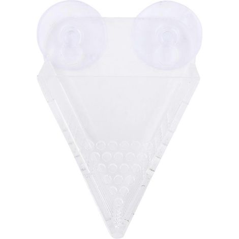 Multifunktionaler Futternapf aus Acryl für Aquarien, Spender für Mückenlarven und Salinenkrebse, Fischnapf mit Saugnäpfen, rot (1/5)
