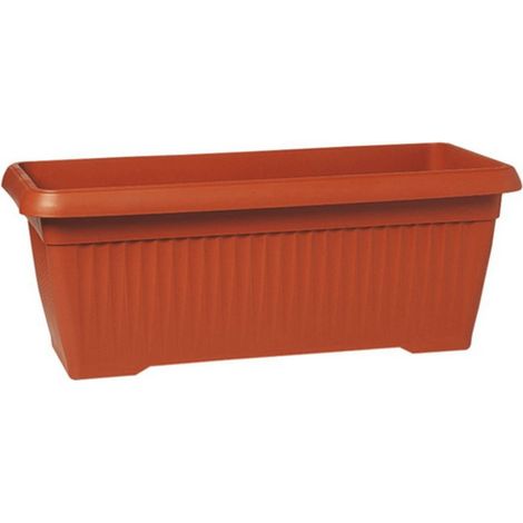 Fioriera Vaso Rettangolare Giglio Maxi 430 Colore Terracotta 80X37X30H cm (1/2)