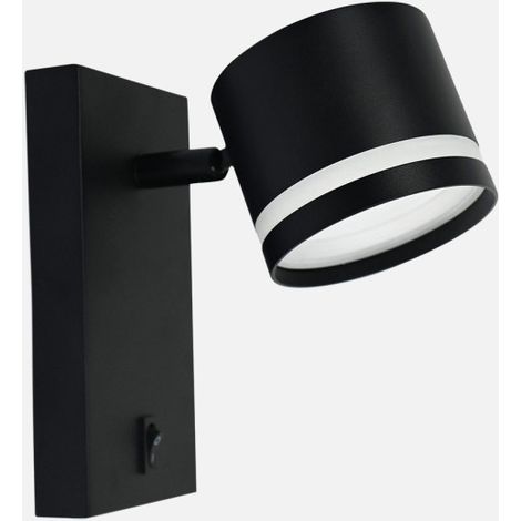 Aplique Ortiga 1 X Gx53 Negro 9w 800lm Orientable  Bombilla Incluida 16x8,3x15,5cm