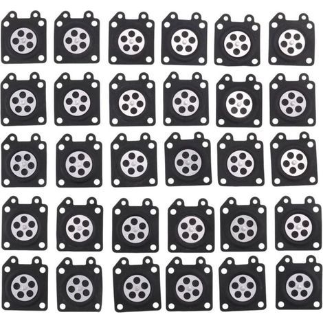 30Pcs Pièces de Carburateur Tampons Membrane Tronçonneuse Pour 2500/3800/4500/5200/5800 Accessoires (1/4)