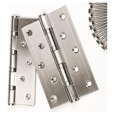 Stück Schwerlast-Schraubscharniere / Tragkraft 75kg / Materialstärke 2,5mm / 125 x 75mm / Edelstahl-Schraubscharnier / Türscharnier Gleitlager-Türscharniere FLITI (1/4)