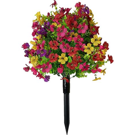 (Combinaison de couleurs) Arrangements de fleurs de thé artificielles et de feuilles d'eucalyptus pour la décoration du jardin, de la cour, des bonsaïs et de la maison (1/4)